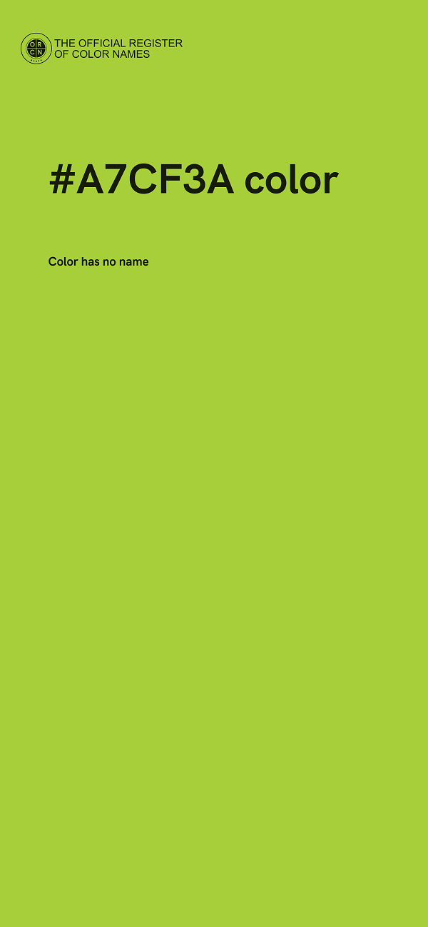 #A7CF3A color image