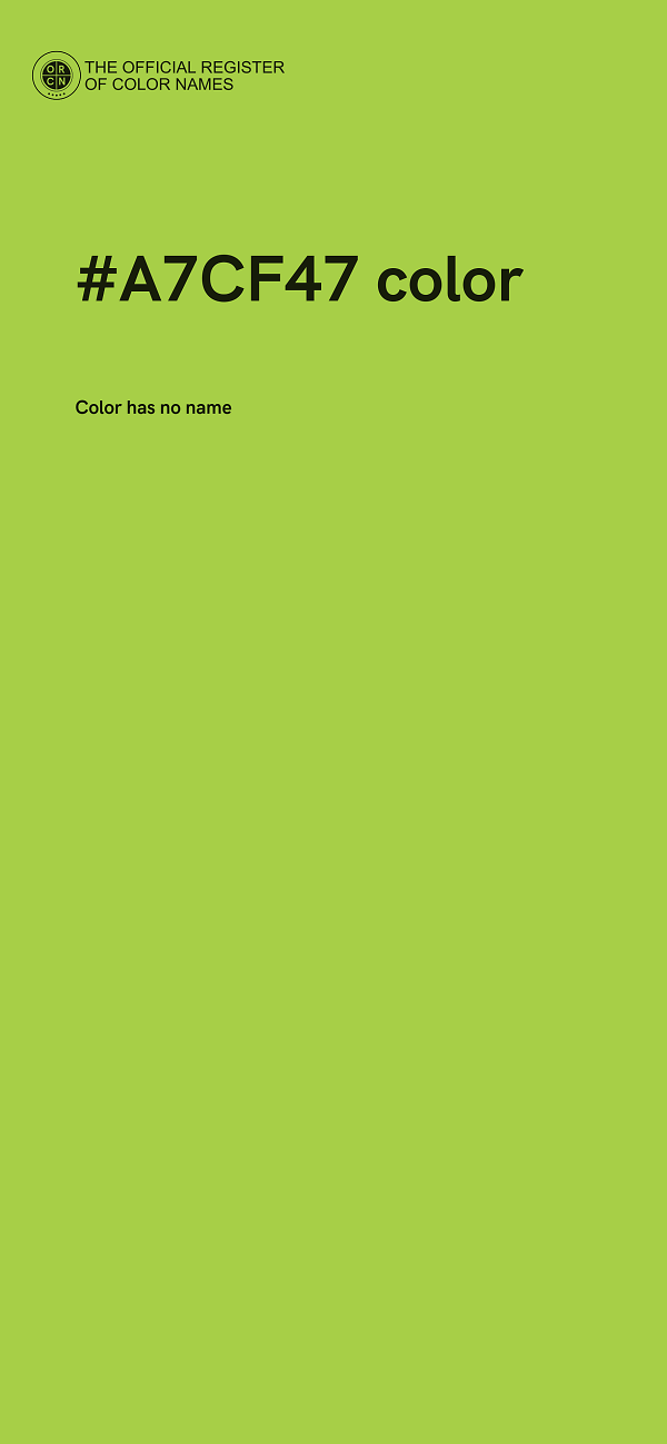 #A7CF47 color image