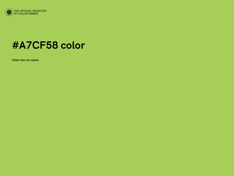#A7CF58 color image