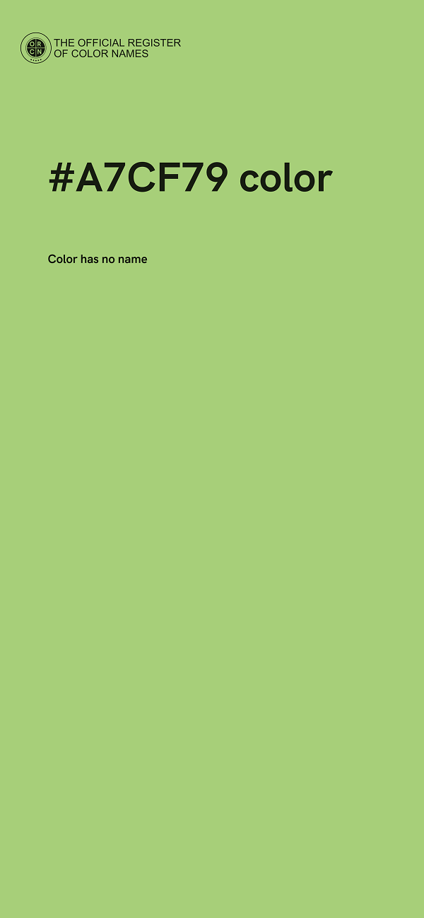#A7CF79 color image