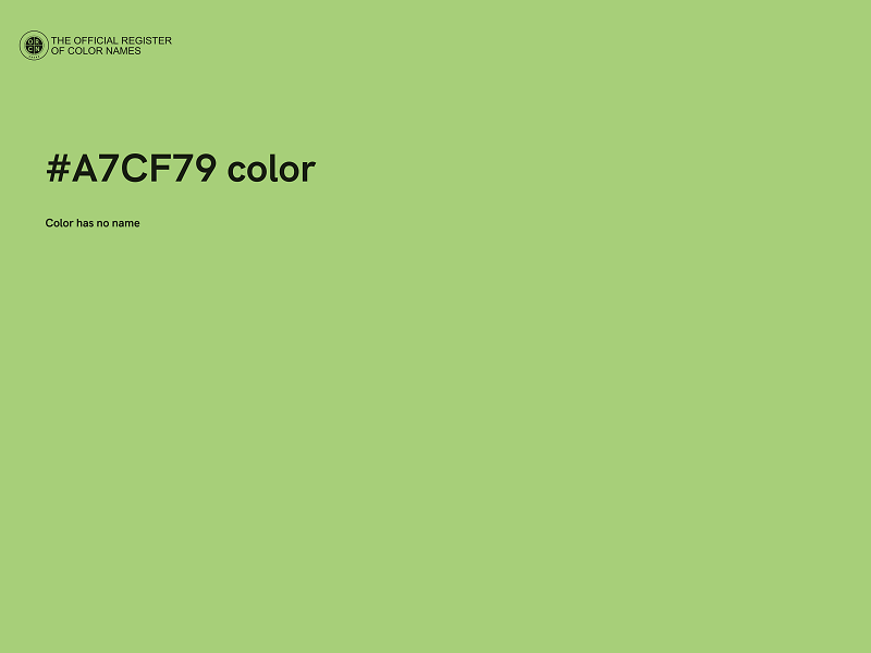 #A7CF79 color image