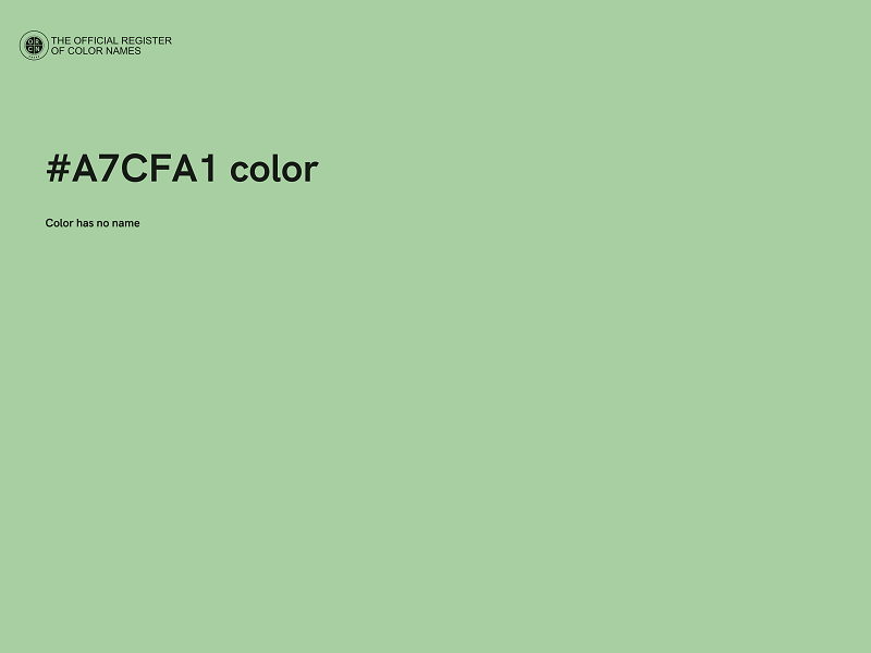 #A7CFA1 color image