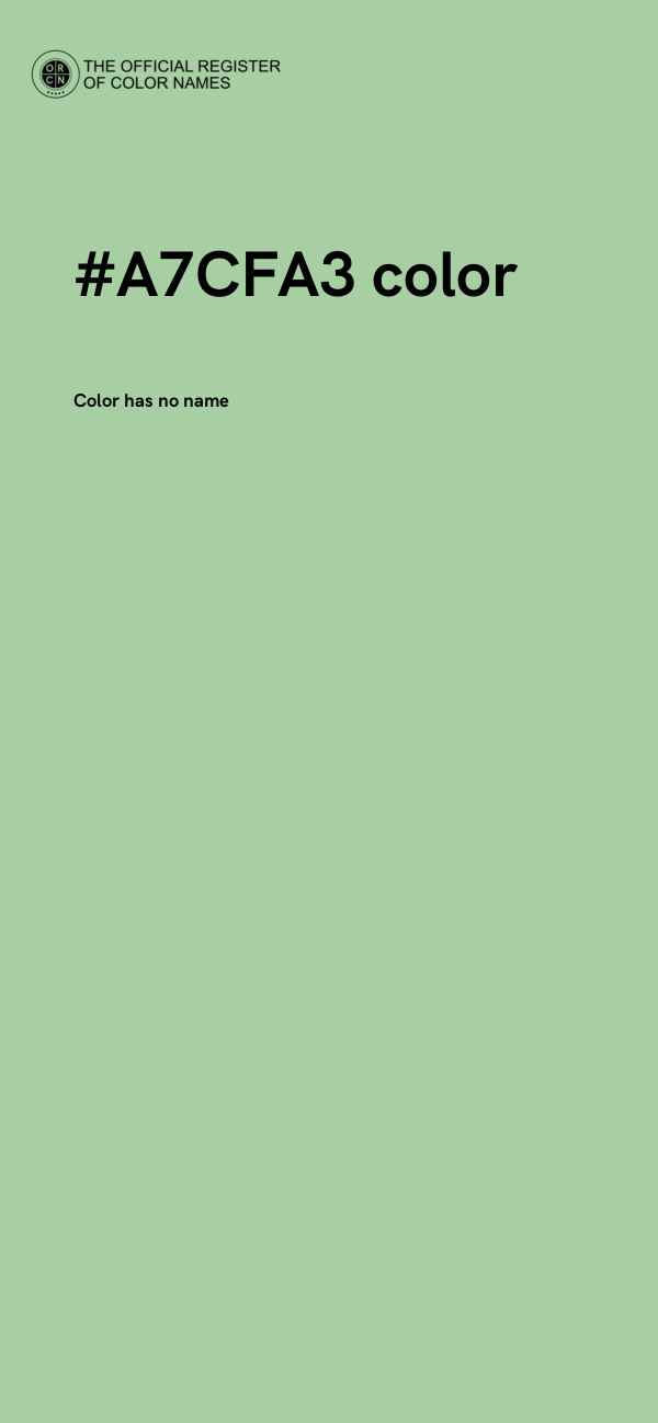 #A7CFA3 color image