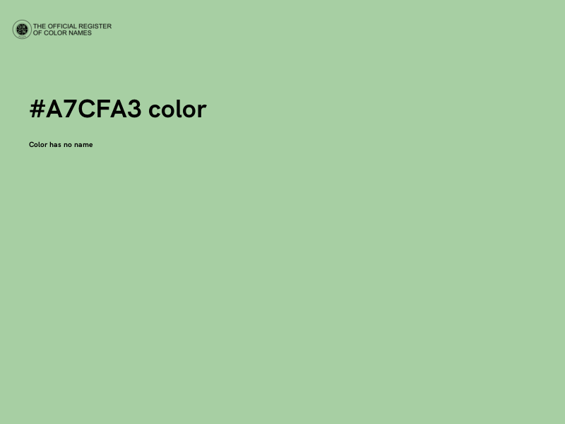 #A7CFA3 color image