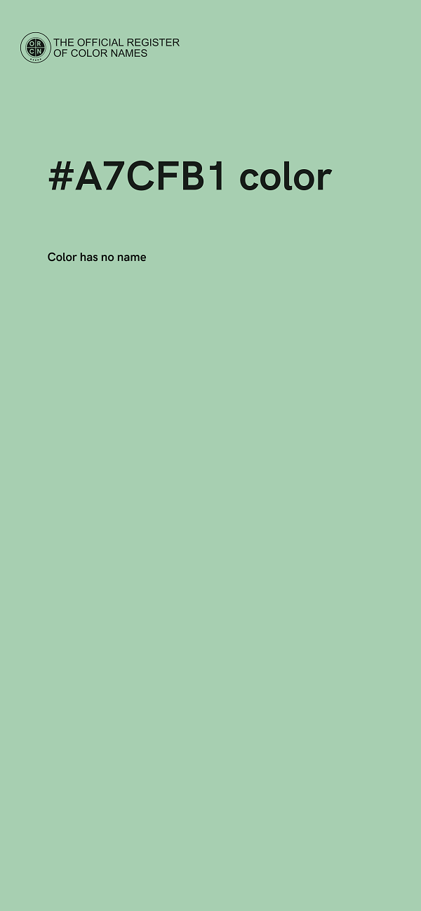 #A7CFB1 color image
