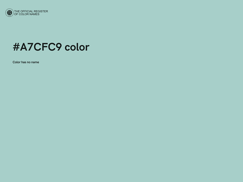 #A7CFC9 color image