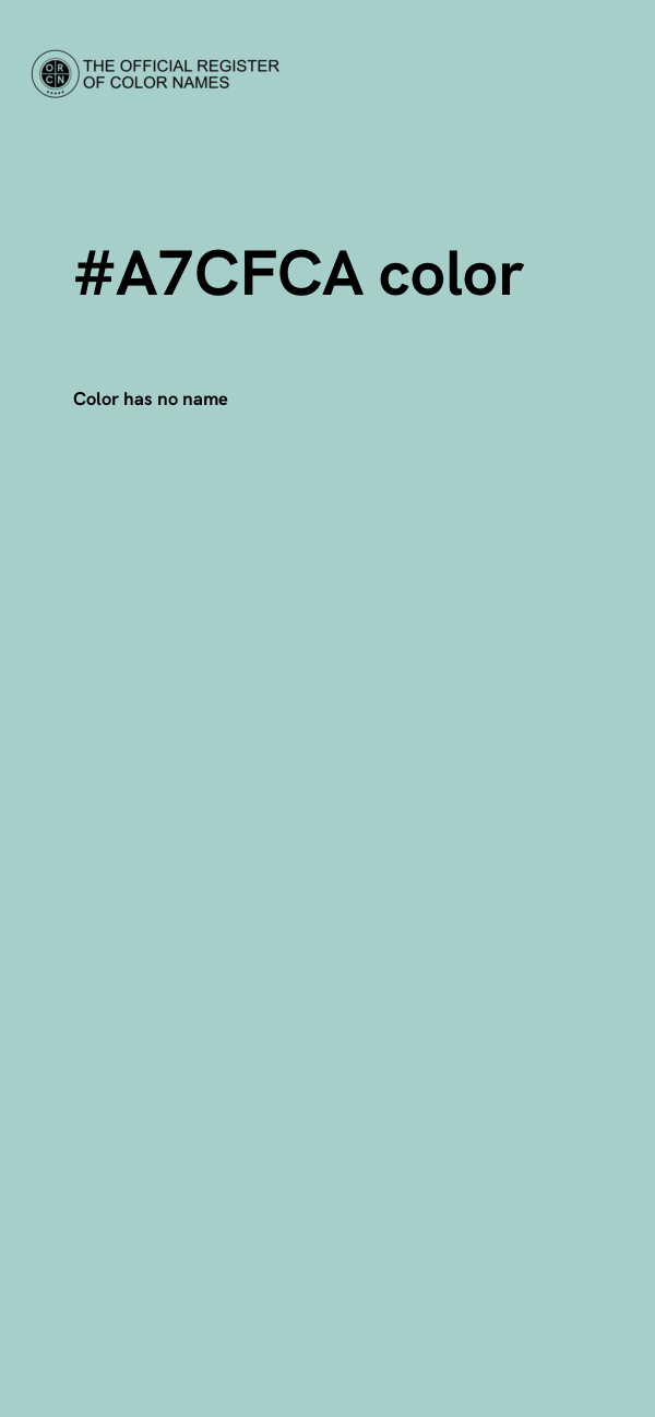 #A7CFCA color image