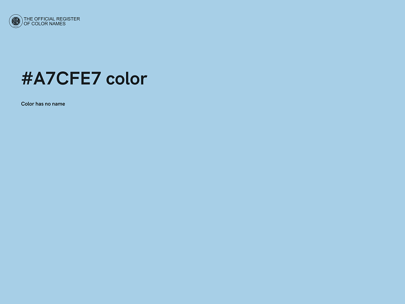 #A7CFE7 color image