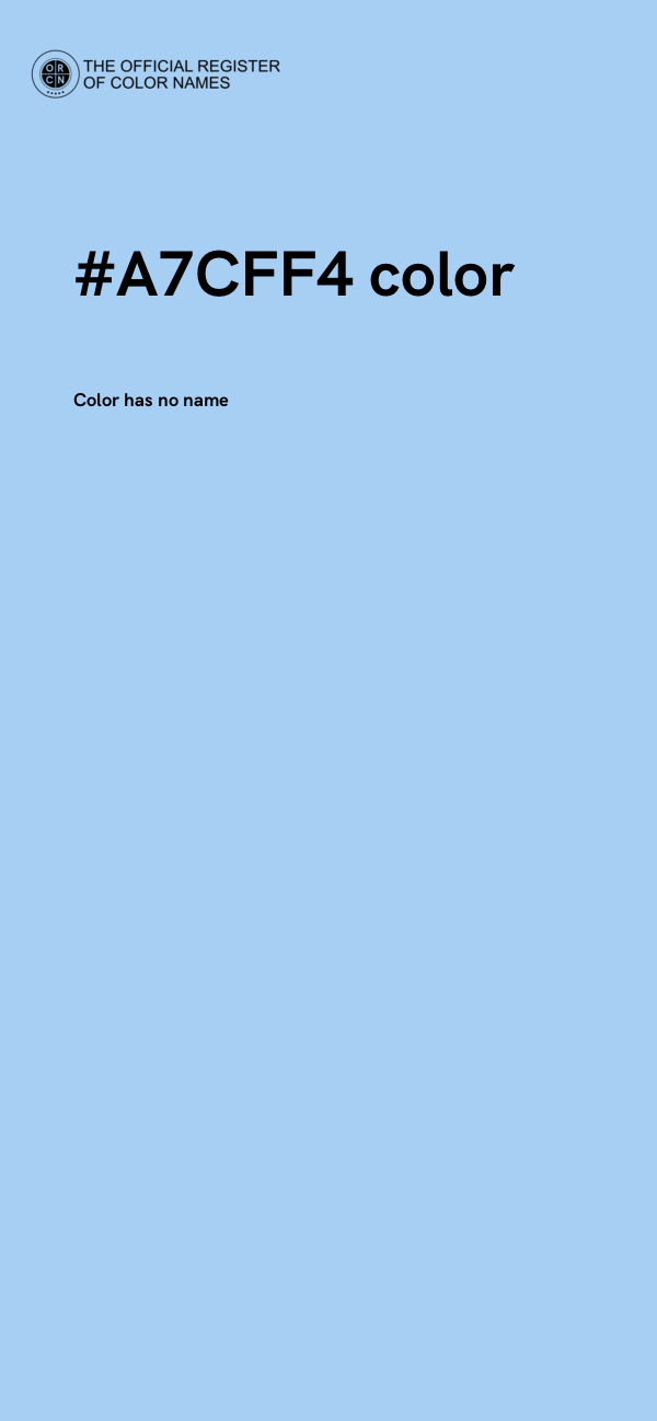 #A7CFF4 color image