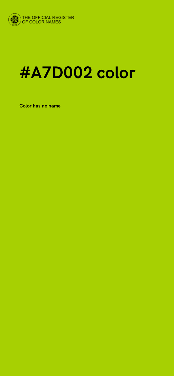 #A7D002 color image