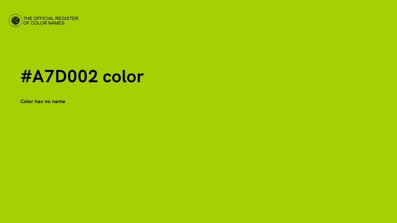 #A7D002 color image