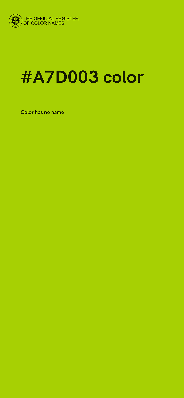 #A7D003 color image