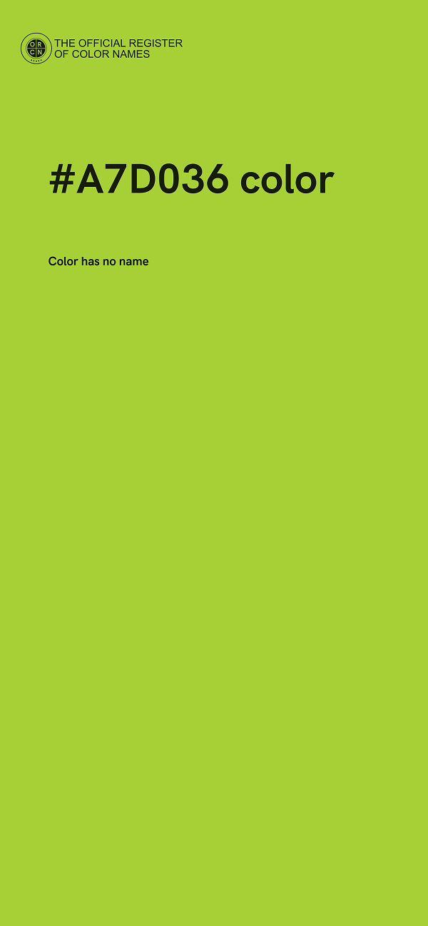 #A7D036 color image