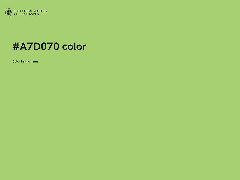 #A7D070 color image