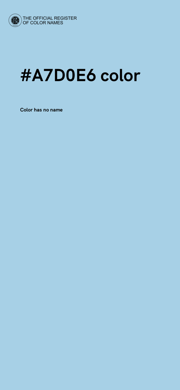 #A7D0E6 color image
