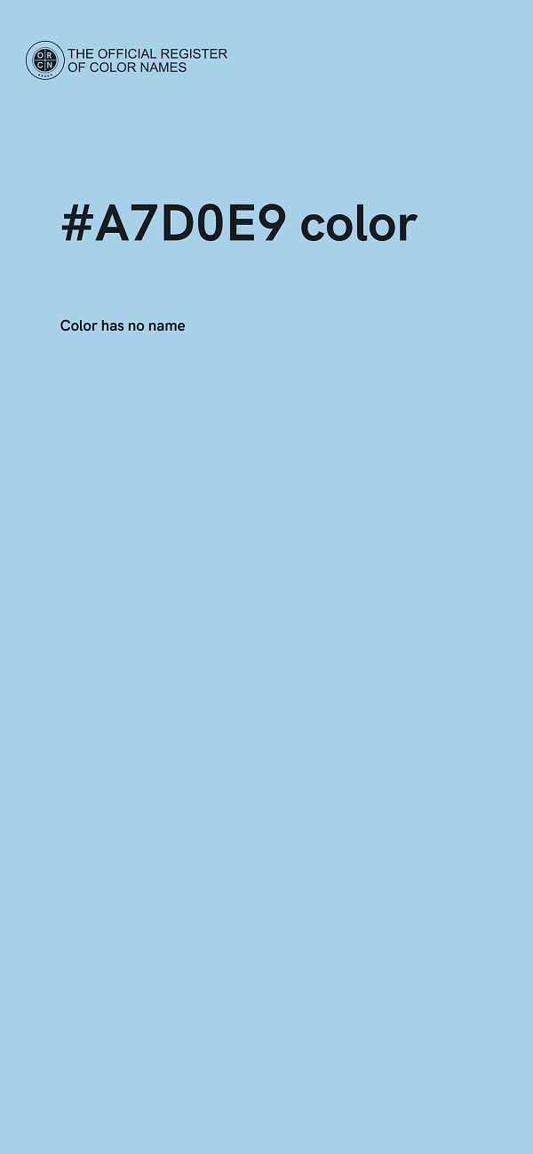 #A7D0E9 color image