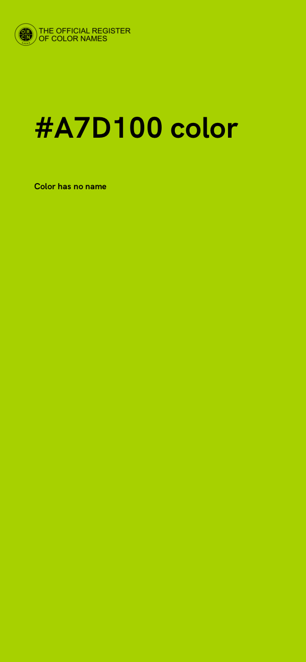 #A7D100 color image
