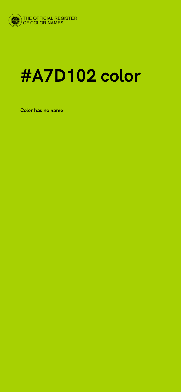 #A7D102 color image