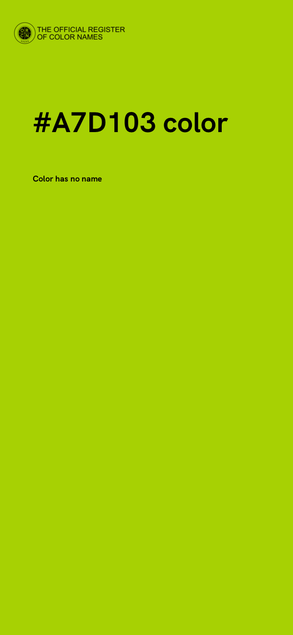 #A7D103 color image
