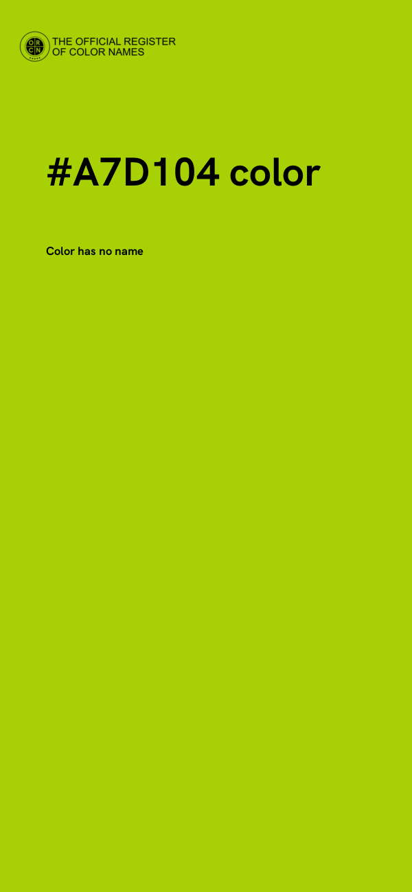 #A7D104 color image
