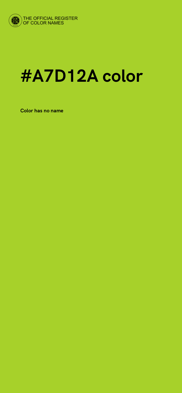 #A7D12A color image