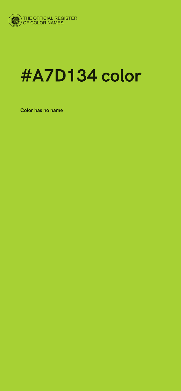 #A7D134 color image