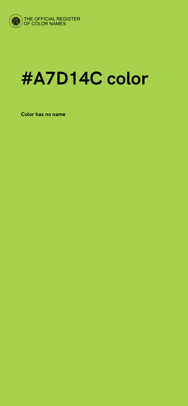 #A7D14C color image