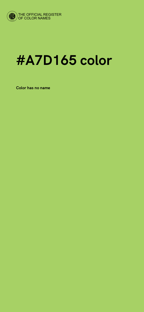 #A7D165 color image