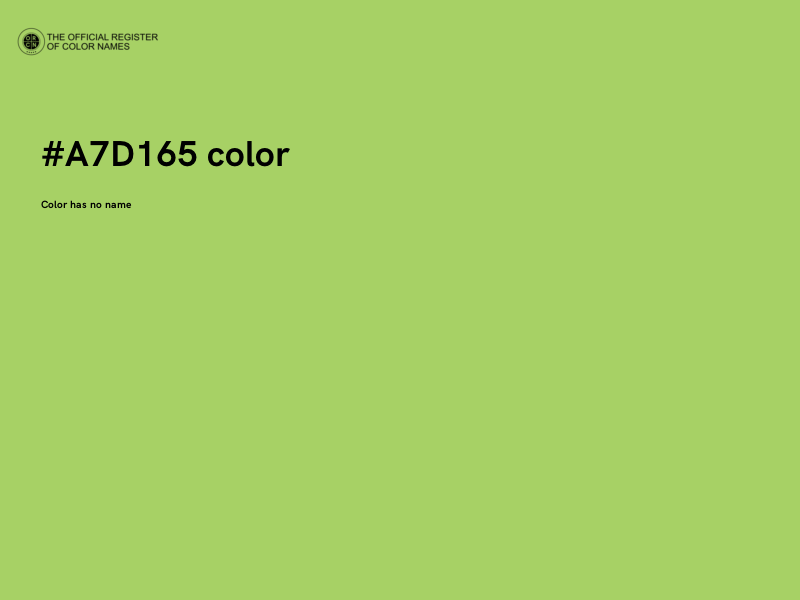 #A7D165 color image