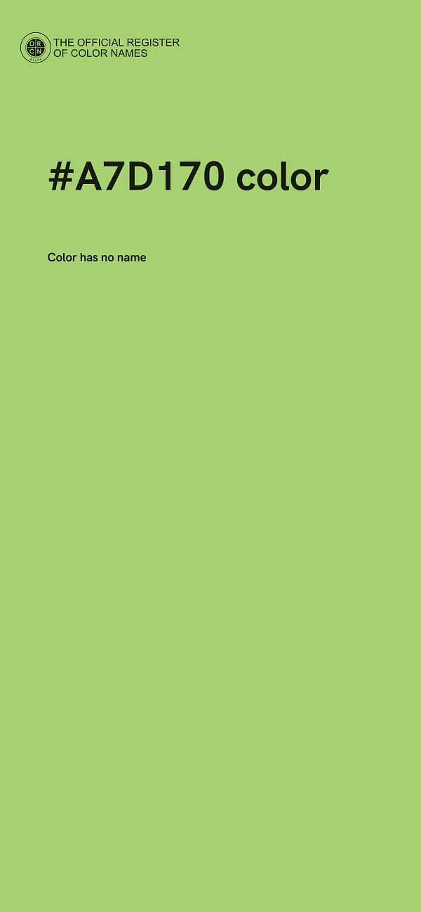 #A7D170 color image