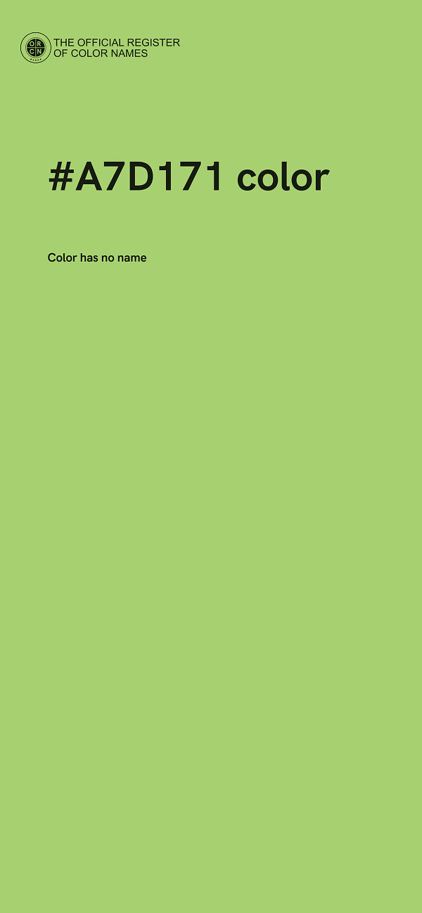 #A7D171 color image