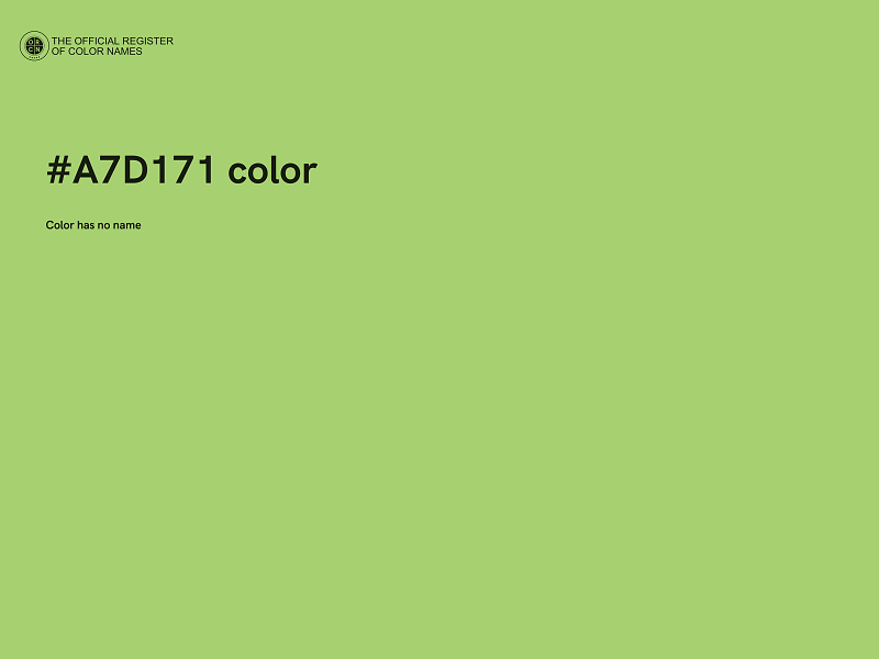 #A7D171 color image