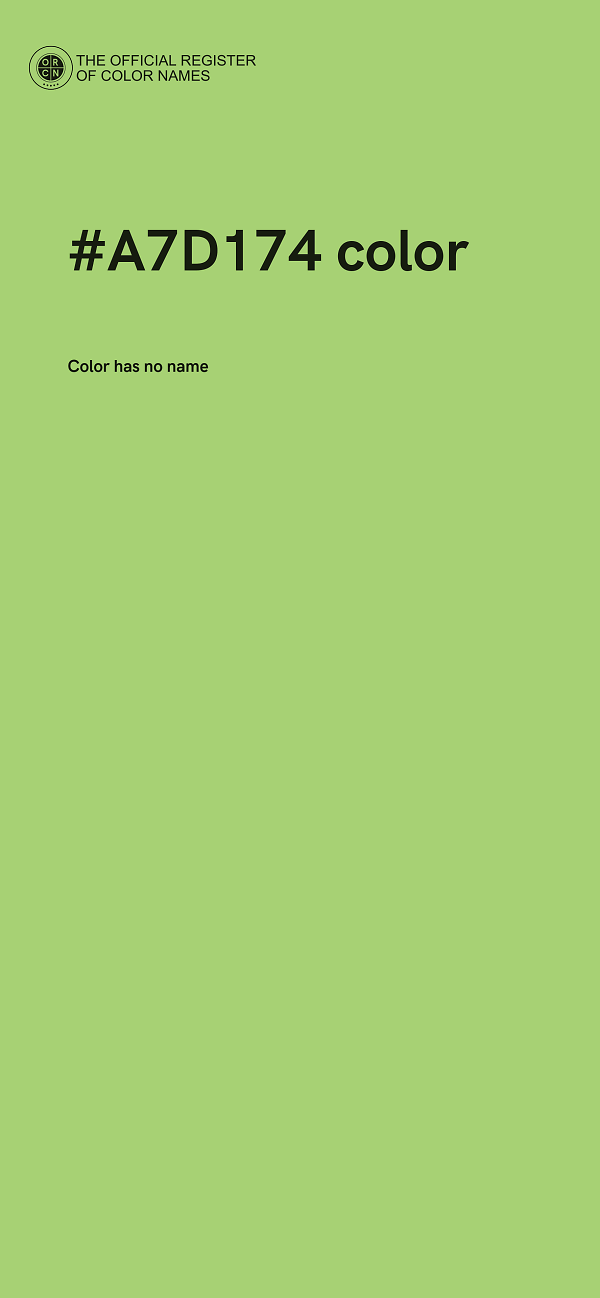 #A7D174 color image