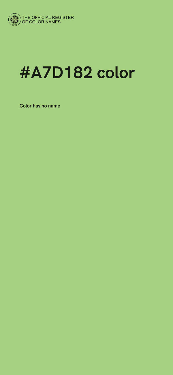 #A7D182 color image