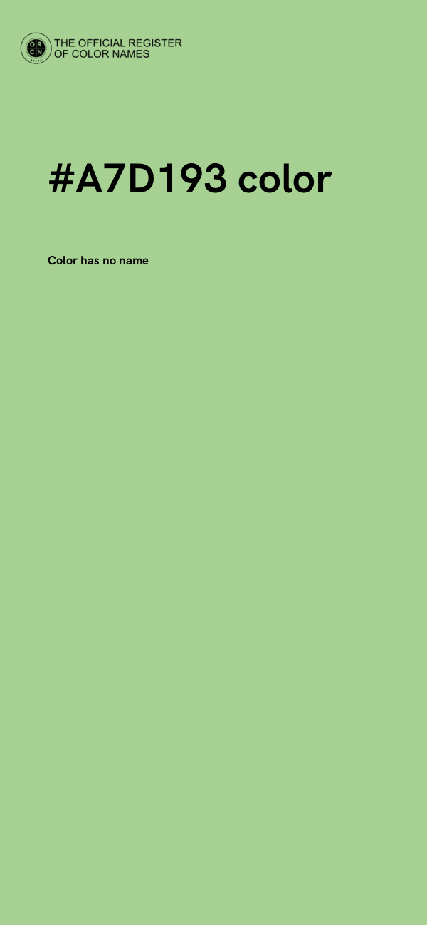 #A7D193 color image