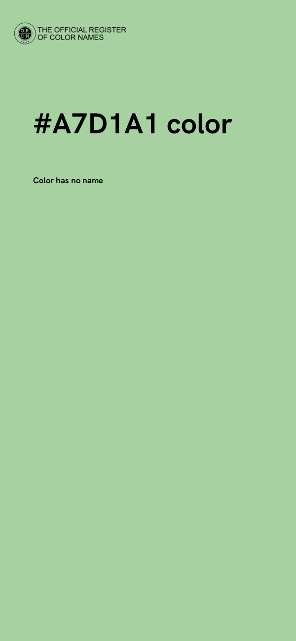 #A7D1A1 color image