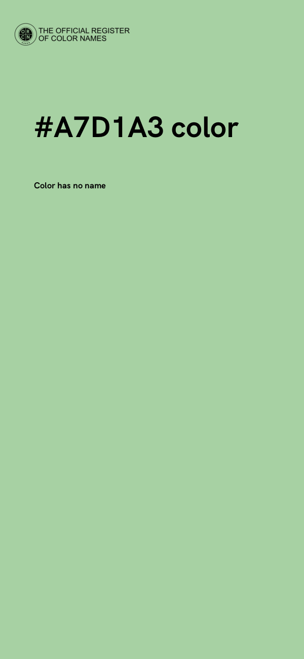 #A7D1A3 color image