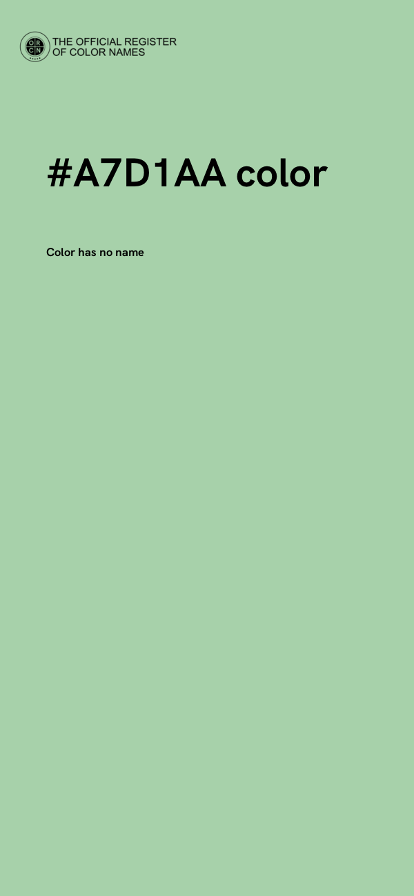 #A7D1AA color image
