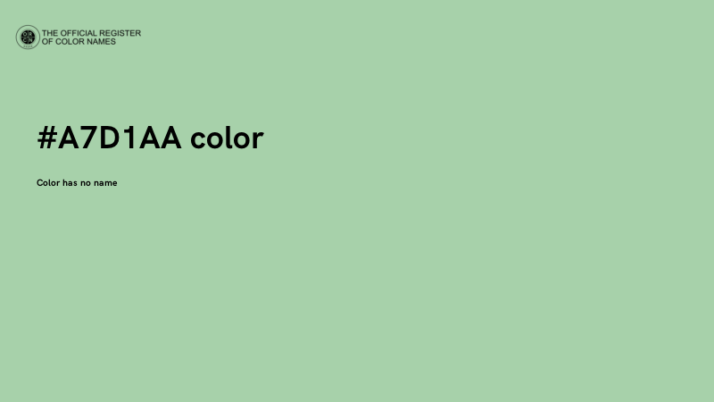 #A7D1AA color image