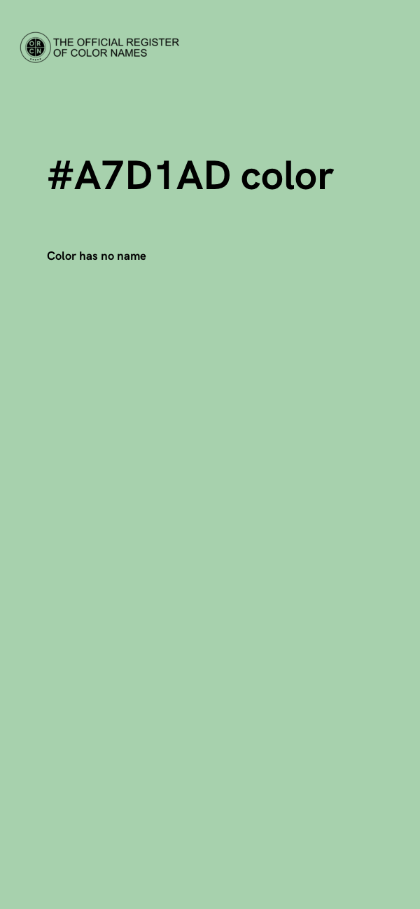 #A7D1AD color image