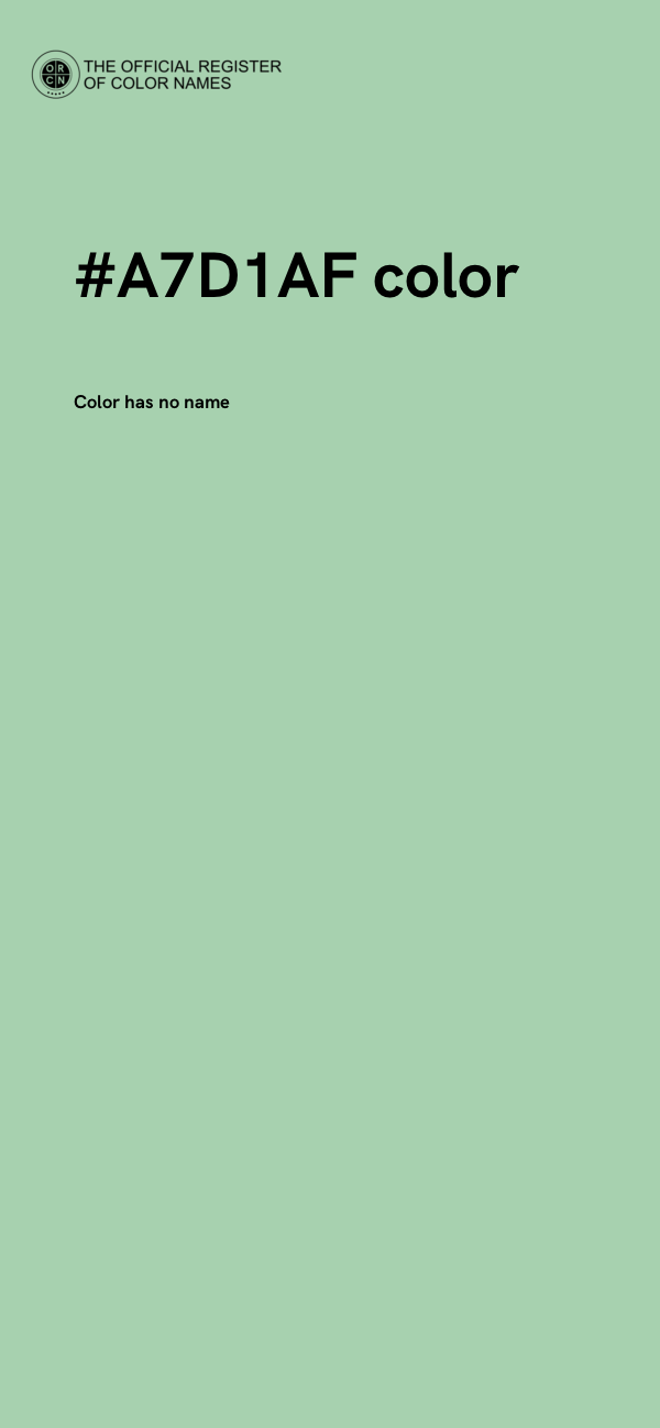 #A7D1AF color image