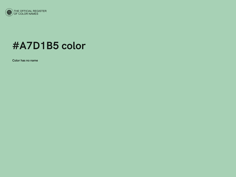 #A7D1B5 color image