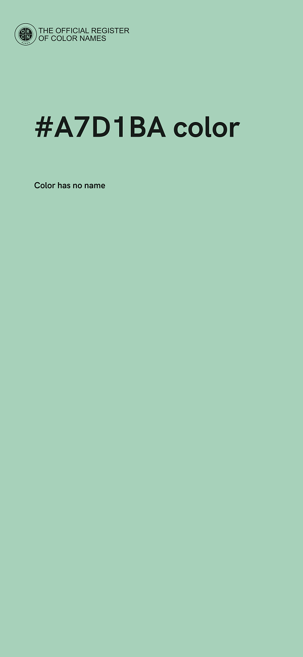 #A7D1BA color image