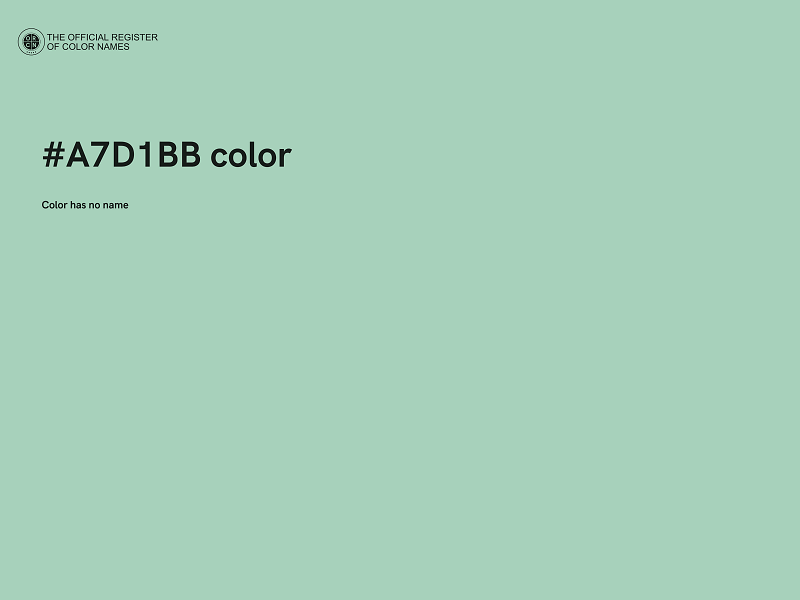 #A7D1BB color image