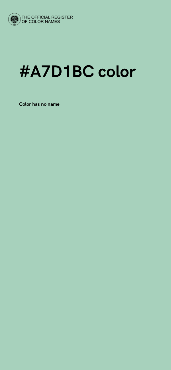 #A7D1BC color image