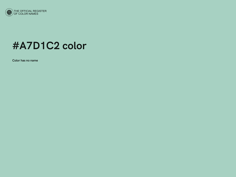 #A7D1C2 color image