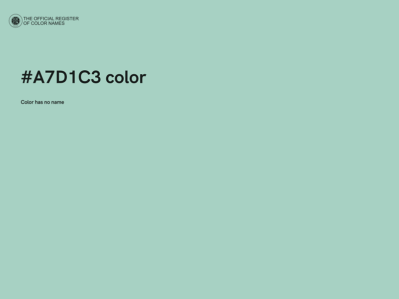 #A7D1C3 color image