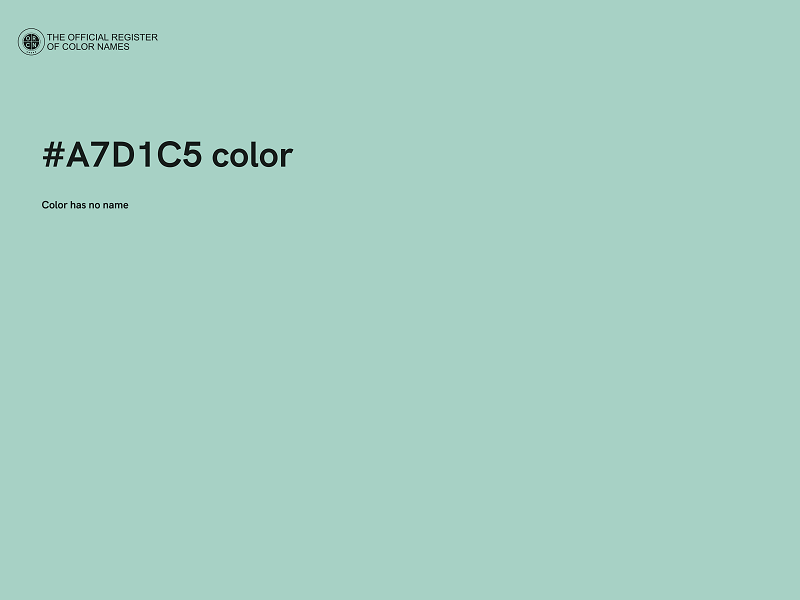 #A7D1C5 color image