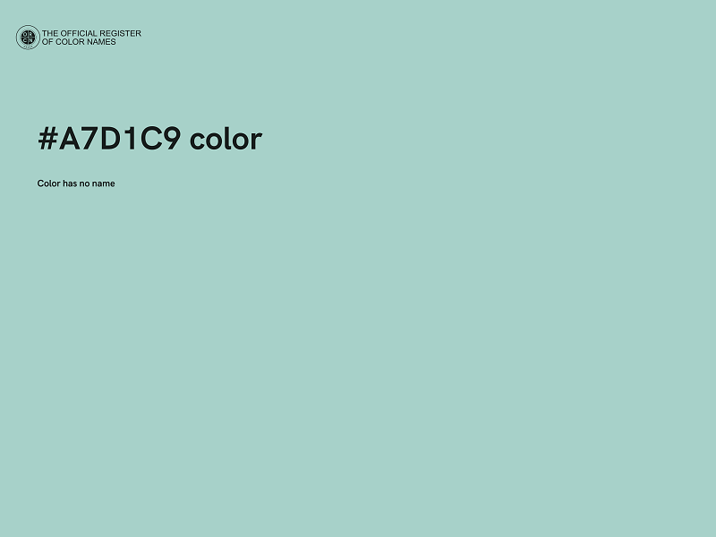 #A7D1C9 color image