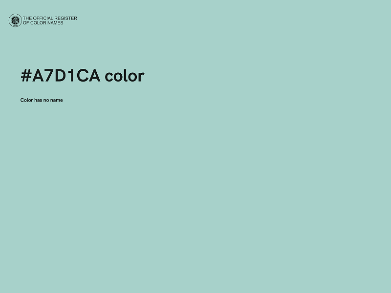 #A7D1CA color image